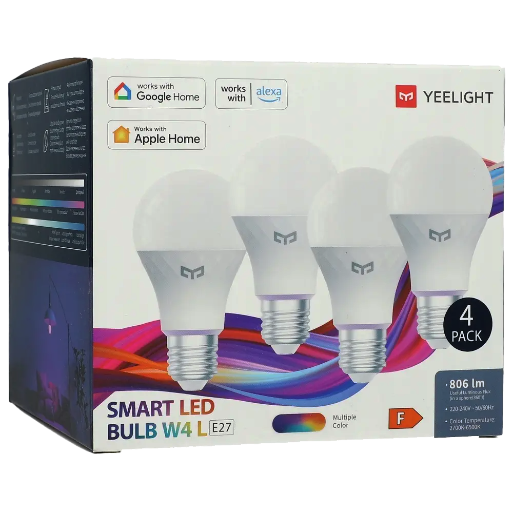 Yeelight Smart LED Bulb W4 Lite Color - 4 Packs - The Time Machine - Jordan