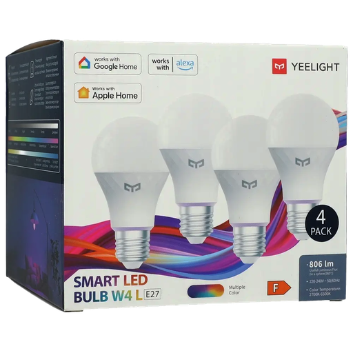 [YLQPD-0011/4] Yeelight Smart LED Bulb W4 Lite Color - 4 Packs